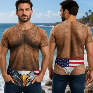 Funny Hairy Body Patriotic Shirt, Chest Shirt, USA Flag Shirt USA 250th T Shirt, Patriotic Shirt, Party  Beach Shirt, Patriotic Gift#TikTokMadeMeBuyIt#FunnyPartyCostume#HalloweenPartyWear#MensFunnyGift#HolidayOutfit