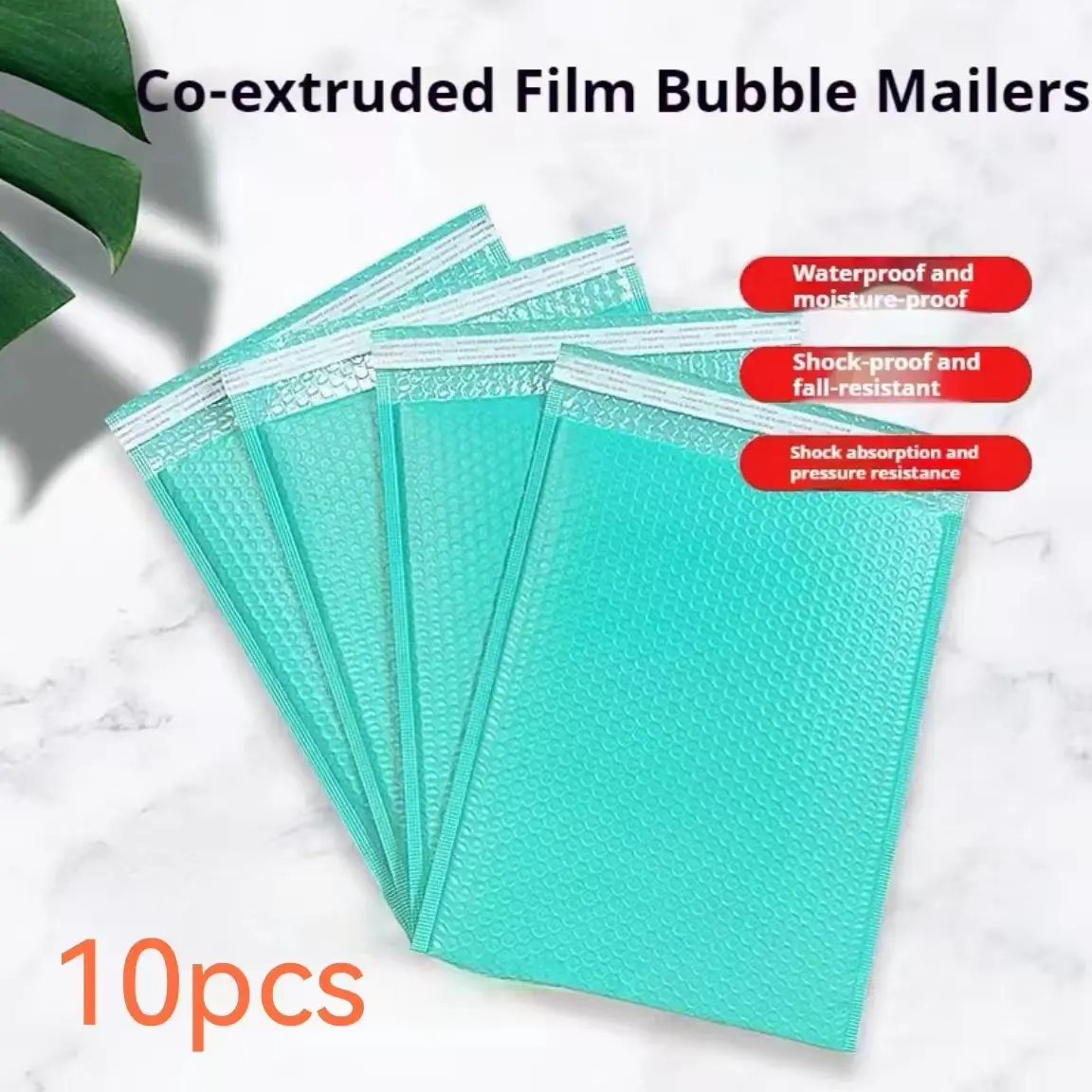 10pcs Lake Self-Adhesive Bubble Bags, Bubble Mailers, Thickened Waterproof Shockproof Packaging, Ideal for Electronics, Clothes, Books, Daily Storage