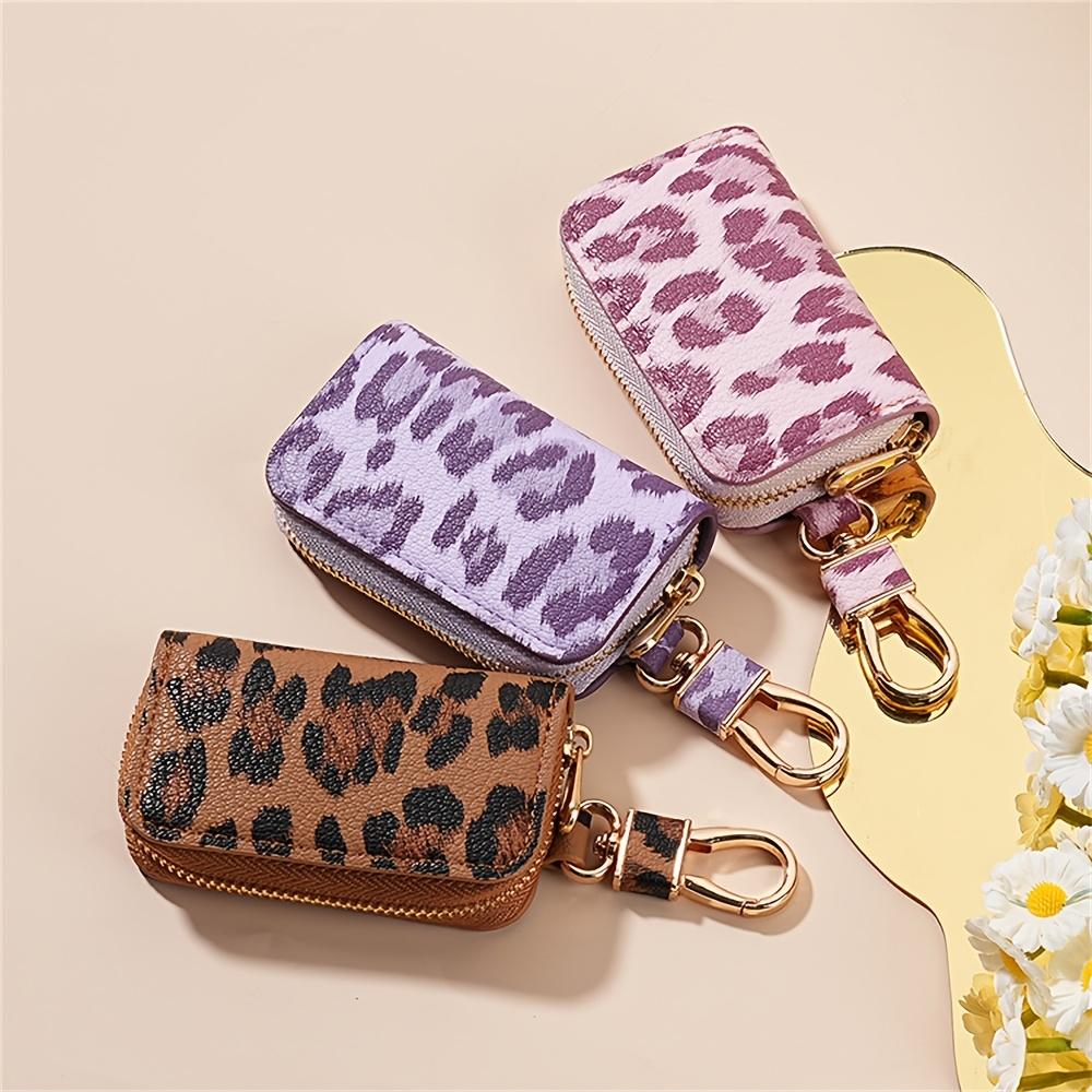 1 Leopard Print Keychain |   Fashionable and Practical, Lightweight and Portable, Ideal for Car Keys, Parties, and Gifts |   Made of Synthetic Faux Leather, Casual Style, Mixed Color, Suitable for Daily Commute