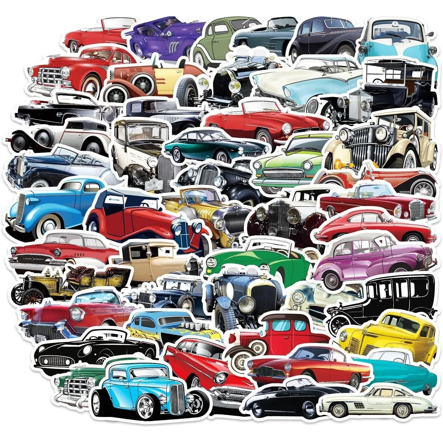 51 count  Classic  Stickers Pack for  Teens Adults Classic   Vinyl Stickers and  for Laptop  Luggage Hydroflasks Water Bottle Scrapbook Skateboard