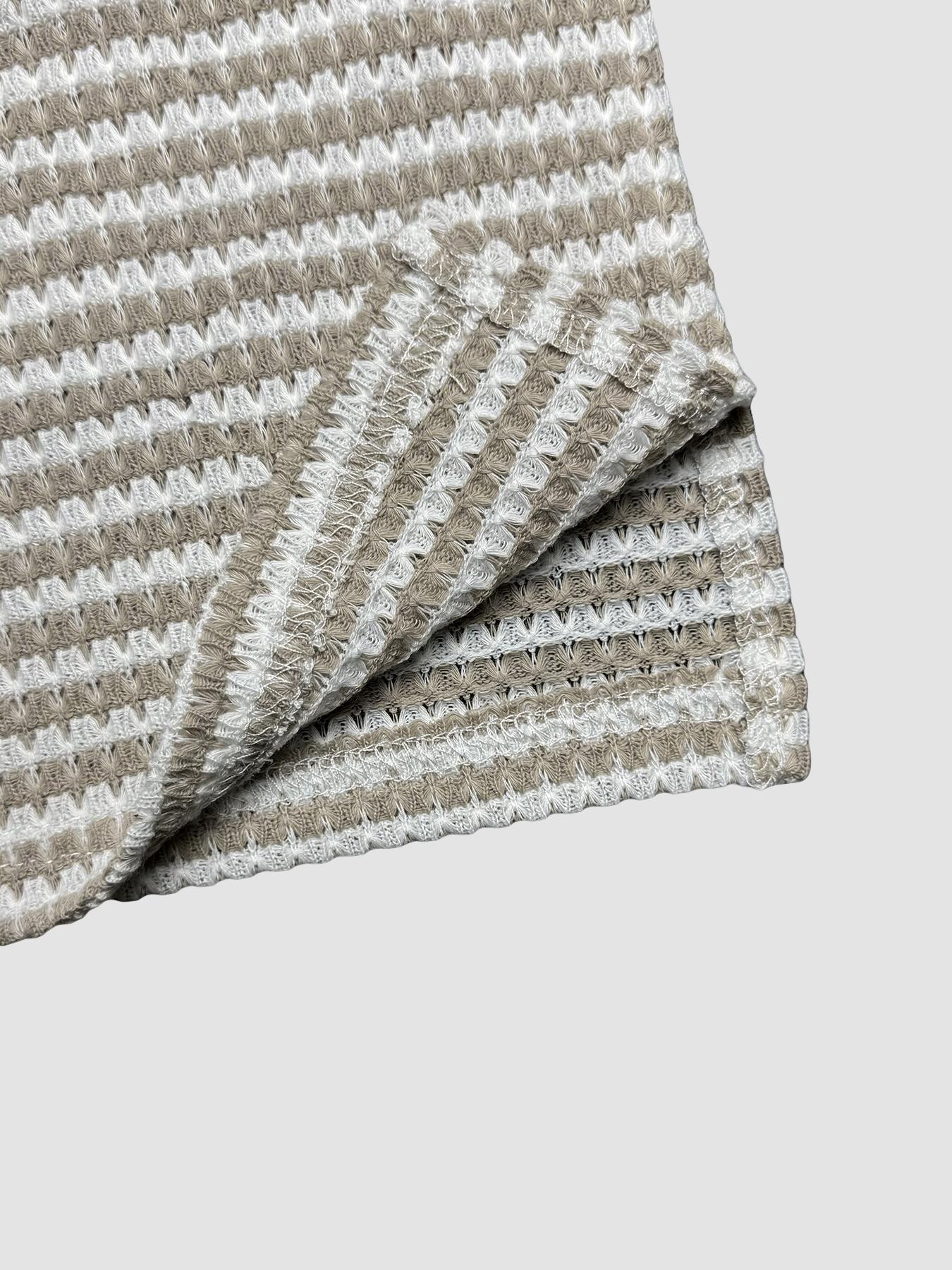 Women's Summer Knitted Striped Drawstring Pocket Casual Loose Wide Leg Pants, Perfect for Daily Wear and Vacations