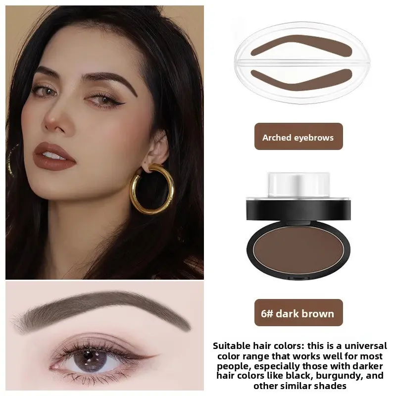Lazy Eyebrow Stamp for Beginners, One-Step Makeup Eyebrow Tool for Perfect Straight Brows, Fast Shaping, Waterproof, Sweatproof & Smudge-proof, Easy to Use for Newbies, Suitable Hair Colors, Cosmetic Beauty Tools