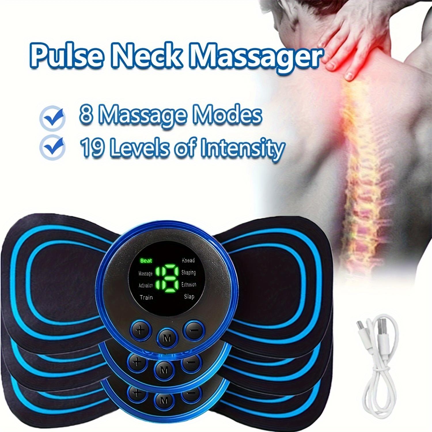 2026 Muscle Electric Massager  EMS Neck Massage Machine 8 Modes 19 Levels of Strength Vibrater Instrument