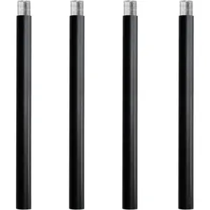 Matte Black M10 Threaded Extension Rod Downrod Stem for Pendant Light Island Lighting Chandelier Fixtures, 11.4mm OD (0.449") x 100mm L (11.81")