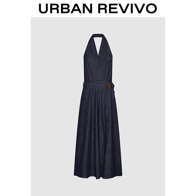 Women's Retro Ambiance Halter-neck Backless Denim Dress UWG850106 Casual Outfit 2025 Women Clothing Girl Elegant Fashion Trendy and Versatile OOTD Womenswear Sleeveless Minimalist Women's Retro Ambiance Halter-neck Backless Denim Dress UWG850106 Casual Outfit 2025 Women Clothing Girl Elegant Fashion Trendy and Versatile OOTD Womenswear Sleeveless Minimalist
