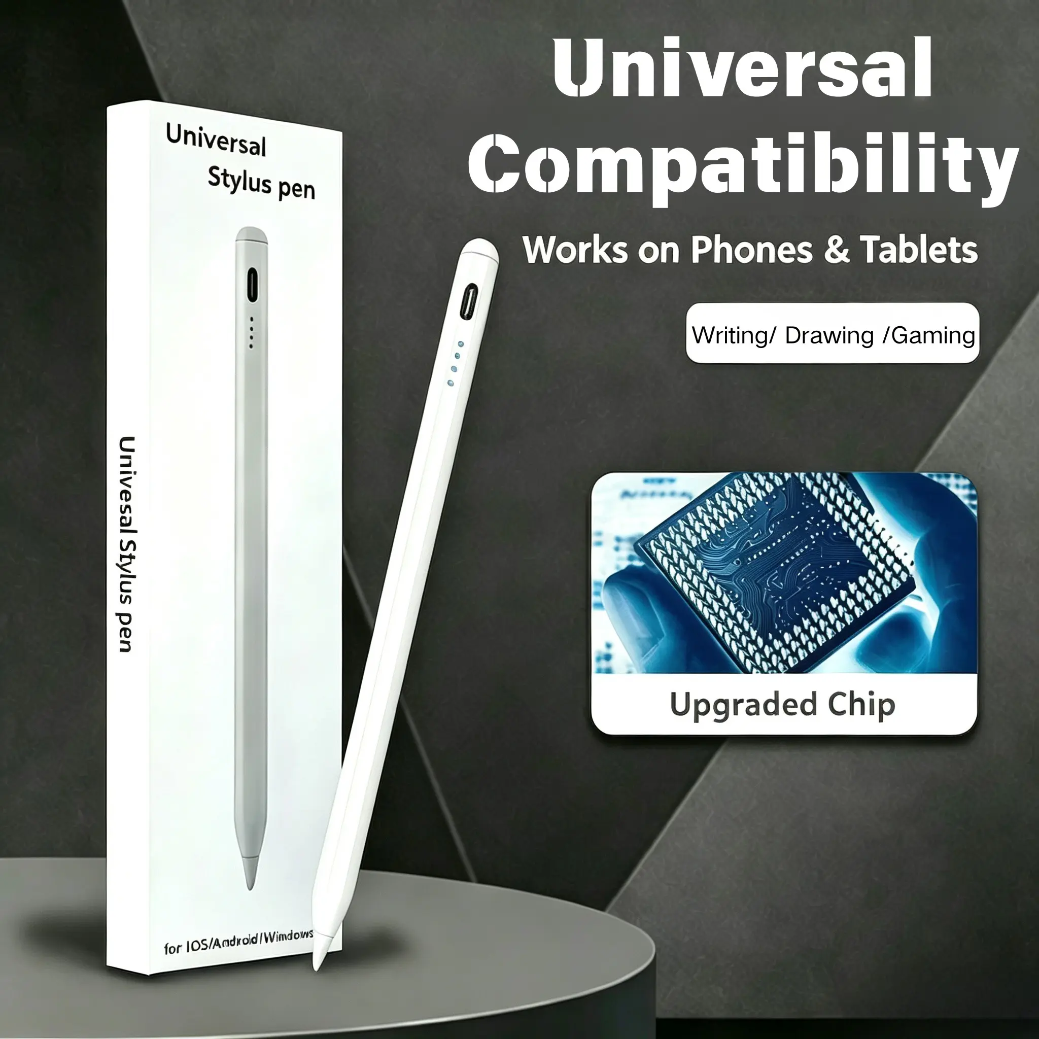 Universal Touch Pen for Android iOS Tablets and Phones, Multi-Color Fast Charging Magnetic Adhesion, Smooth Writing Capacitive Function