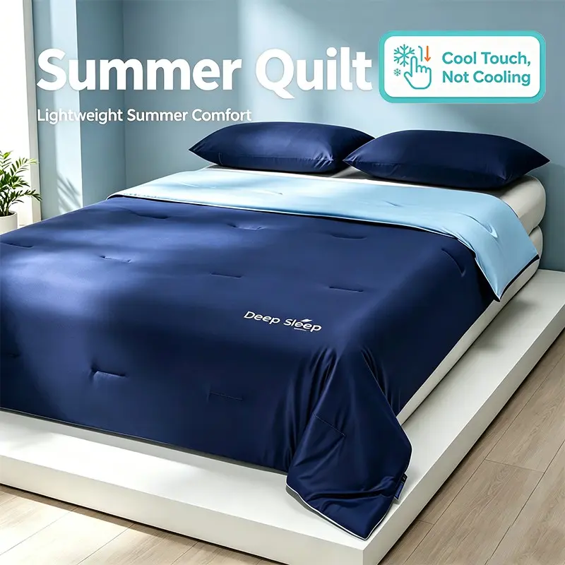 Summer Air Conditioning Quilt, Ideal for Heat-Prone Individuals, Breathable and Comfortable, Cool Touch, No Padding, Lightweight Breathable Bedding