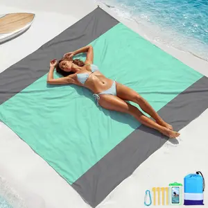 Oversized Beach Blanket Waterproof Sandproof | 78"X81"/10'X9' Large Sand Free Beach Mat | Lightweight Outdoor Blanket for Travel Camping Vacation Picnic | Summer Beach Essentials