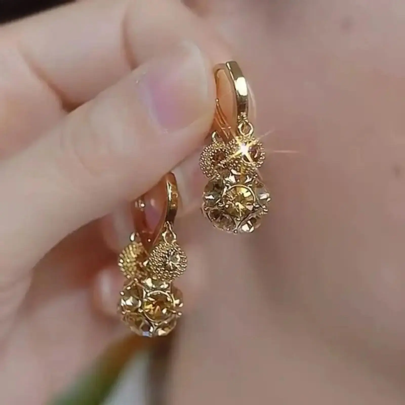 14K Gold Plated Durian Shaped Hoop Earrings, Fruit-inspired trendy jewelry for women & girls. Inlaid with sparkling crystals, cute and stylish. Exquisite decorative earrings, ideal as delicate fashion gifts for all occasions.