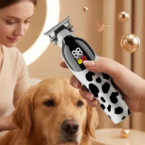 Pet Electric Grooming Trimmer with LED Display, Low Noise Design for Dogs & Cats, Professional Pet Hair Clipper, High Aesthetic Classic Style