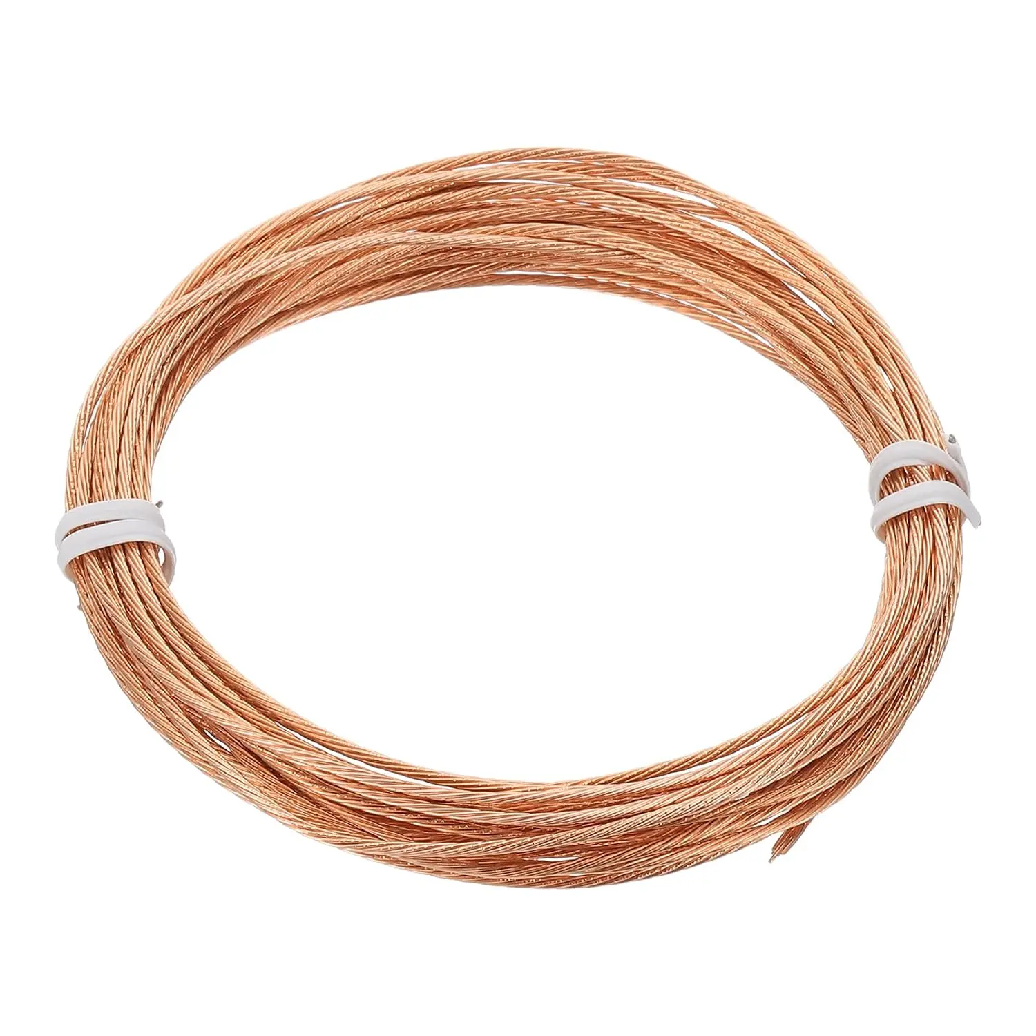 Bare Copper Ground Wire, 18 Gauge 15  Solid Braided Copper Cables  Wire Grounding Conductor Stranded Metallic Wire for Lamp Electrical Equipment