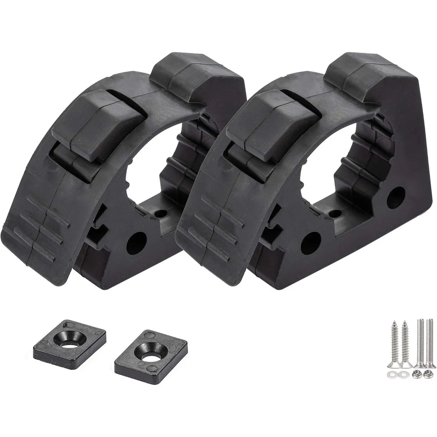 Rubber Clamp for Shovel Mount - Secures Equipment 1-1/4" to 1-3/8" Diameter, Durable Mounting Clamp for Home Garage Boat RV ATV Off-Road