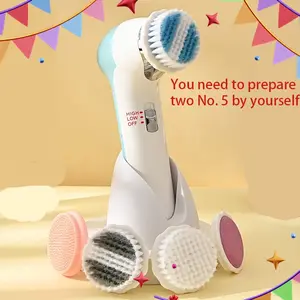 New facial cleanser with advanced soft hair replacement head, multifunctional facial brush, no need for charging, No. 5 battery, deep facial cleanser cleaner, suitable for holiday gift giving