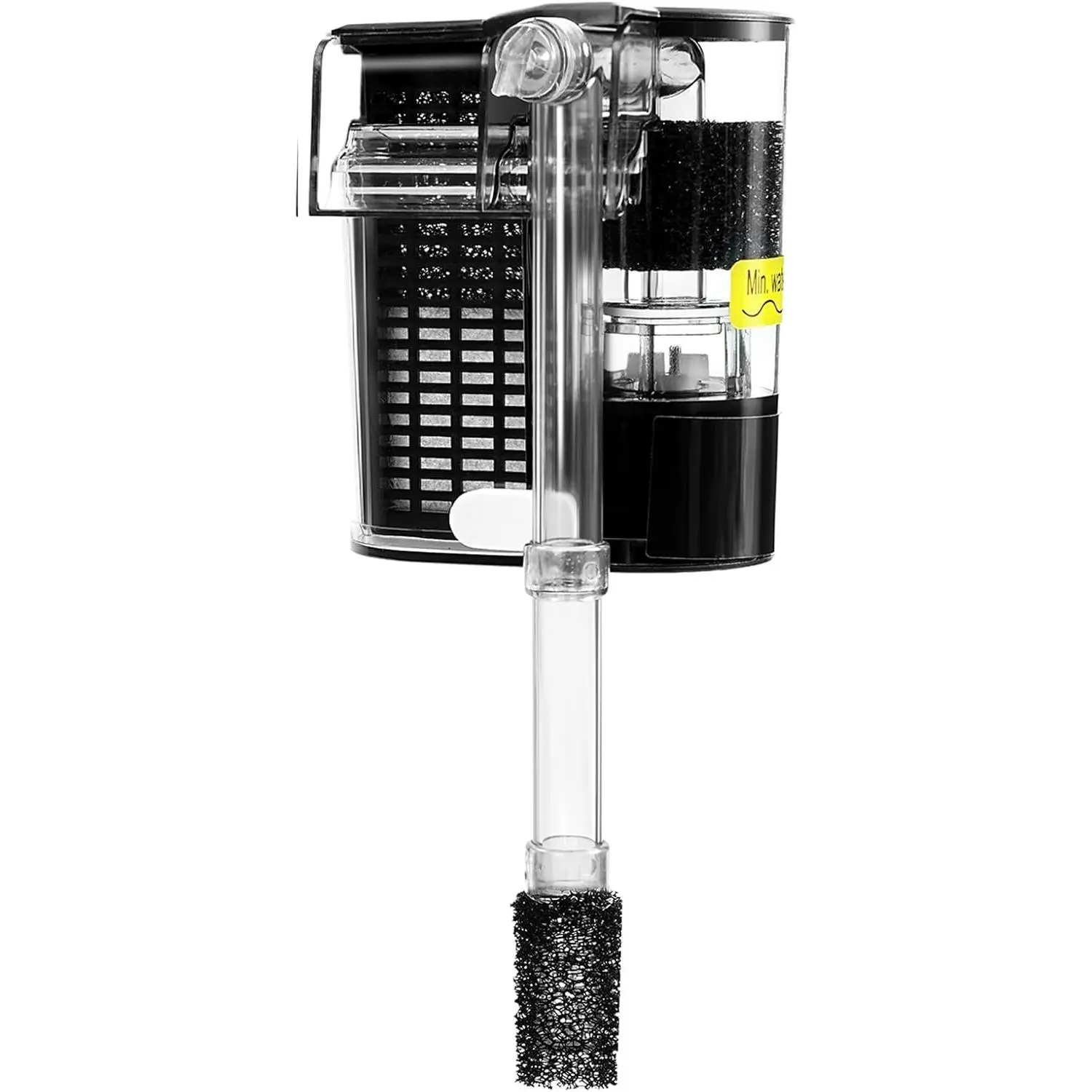 Aquarium Hang on HOB Power Filter 5 Gallon Rimless Small Fish Tank Filter 90GPH (up to 5Gal)
