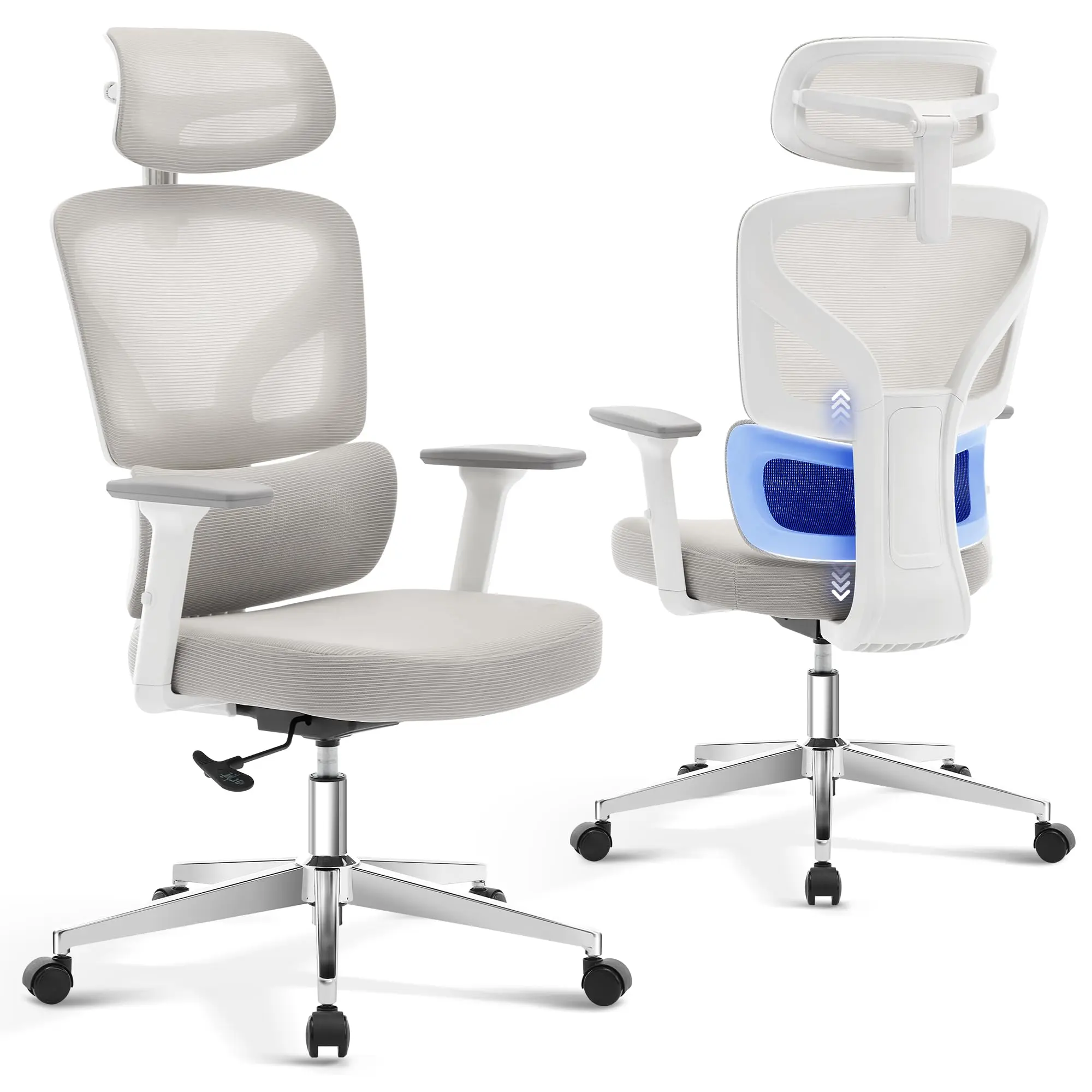 Garvee Ergonomic Office Chair with Adjustable Lumbar Support, Mesh Computer Chair for Home Use, Designed for Comfort and Proper Posture