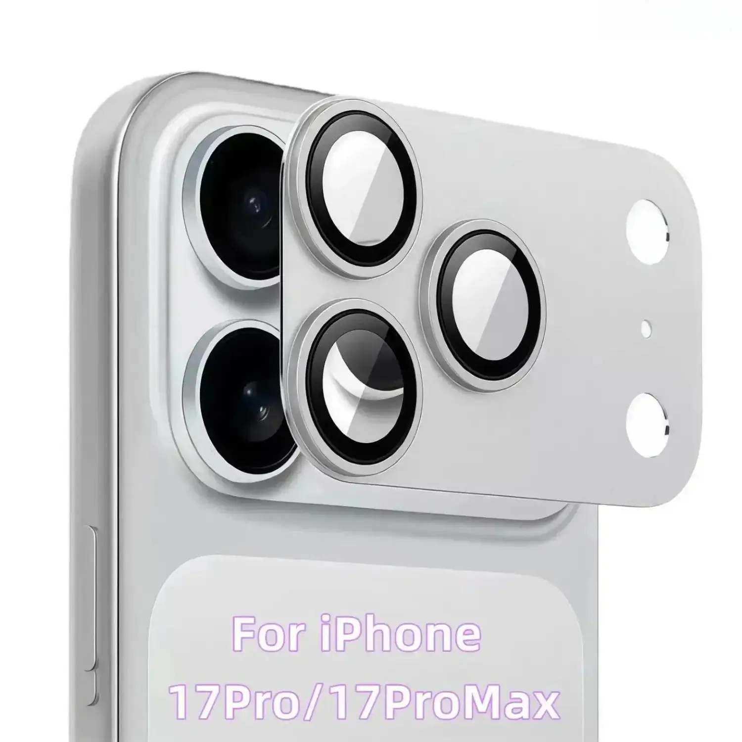 Camera Lens Protector for iPhone 17 Pro Max, HD Clear Tempered Glass Camera Lens Cover with Premium Metal Frame, 9H Scratch Resistant, Case Friendly, Bubble Free, Full Camera Protection for Everyday Use, 1 Pair