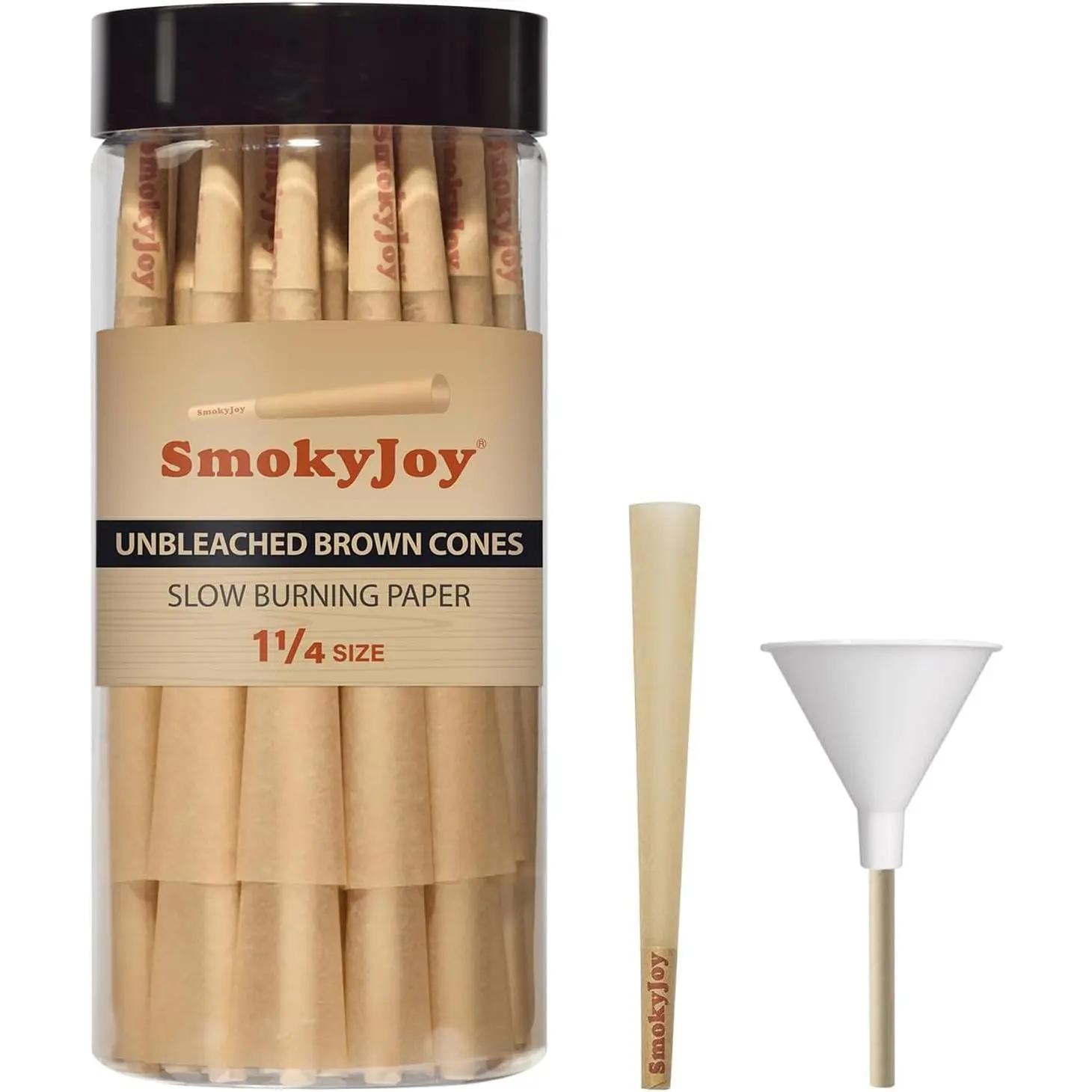 100 Pack Cones Pre Rolling Papers Rolled 1 1/4 Size Paper Cones - Preroll Pre Rolls Paper with Filter Tips and Packing Tubes Included