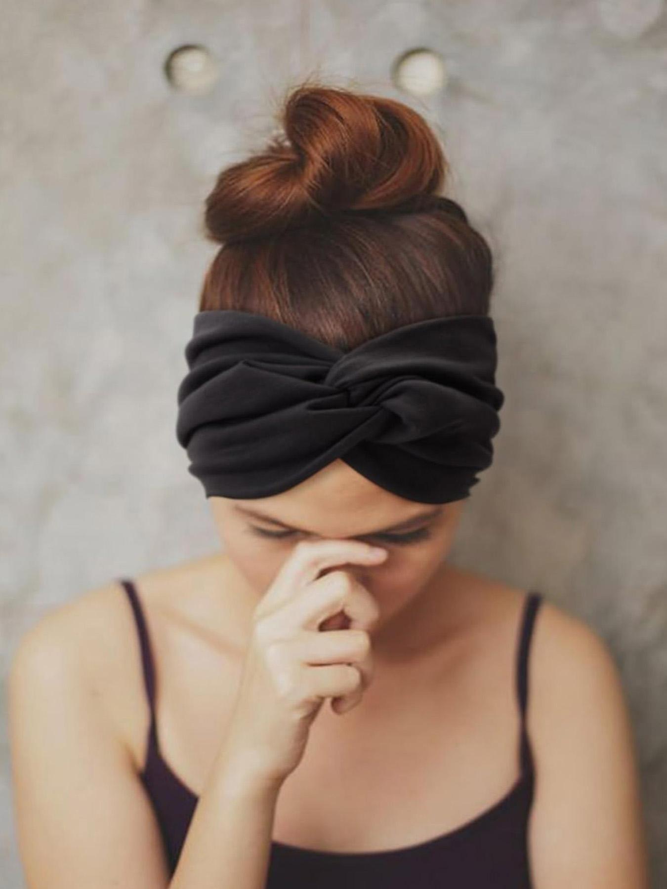 Solid Color Wide Hair Band, Boho Style Hair Accessories for Women & Girls, Minimalist Headwear Suitable for Thick Hair, Chic Headbands