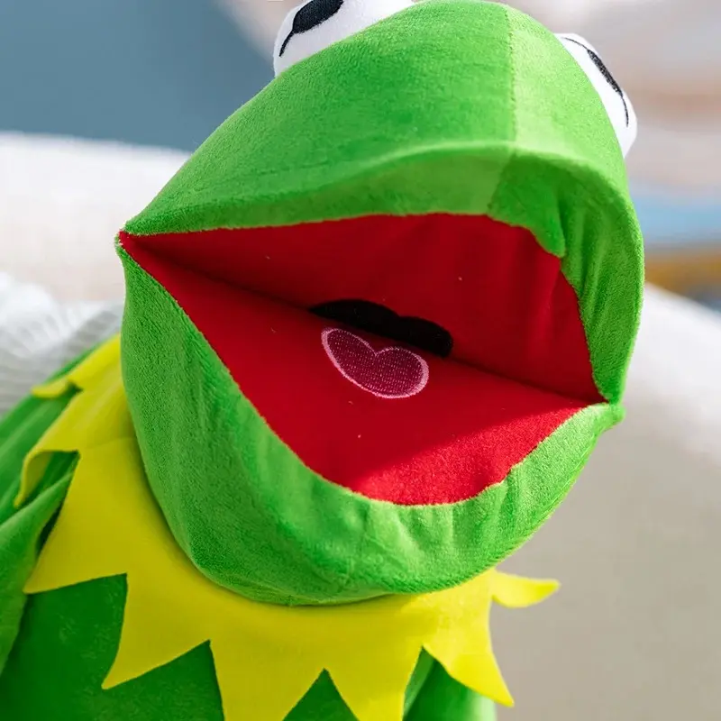 Frog Hand Puppet Soft Stuffed Plush Toys Cute Animal Frog Cosplay As a Prop Plushies Doll Gifts For Kids Stage Performance PropsOne random item