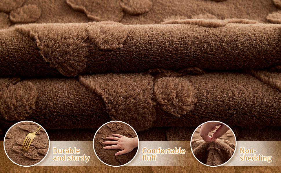 Waterproof Couch Cover for Dogs Washable,Fuzzy Pet Couch Covers for Sofa,Thick Soft Dog Mat Non-Slip Couch Covers for 3 Cushion Couch Sofa Pet Friendly (White, 35x82(1pc))