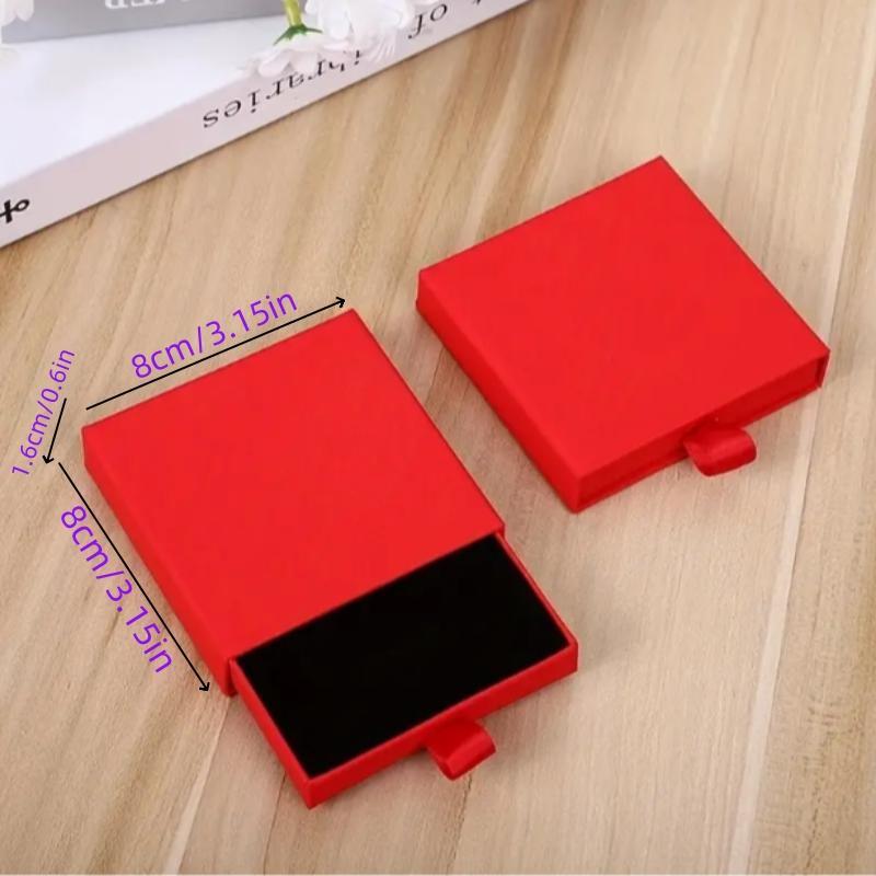 Elegant Jewelry Gift Boxes Set of 2, Accessories Box, Durable Thick Cardboard Storage Containers, Perfect for Rings Necklaces Bracelets Earrings Display, Drawer Packaging