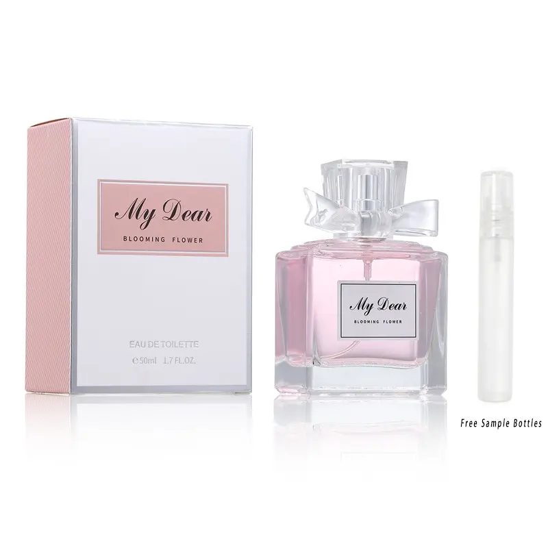 Women's Floral Fruit Scented Perfume, 50ML Elegant Gift Set, Lemon Verbena Peony Musk, Portable Refill Bottle, Perfect for Gifts