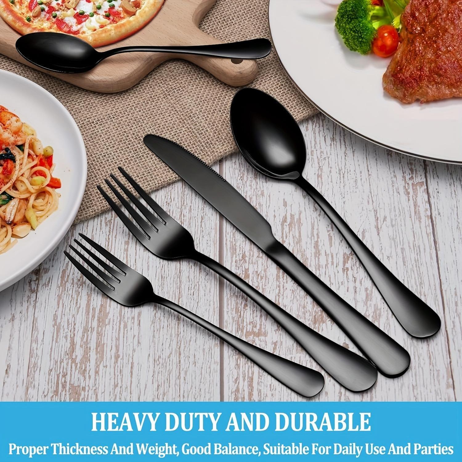Stainless Steel Cutlery Set, 30pcs/set Including Knives & Forks & Spoons, Tableware Set for Wedding, Celebration, Party, Dinnerware Service Set