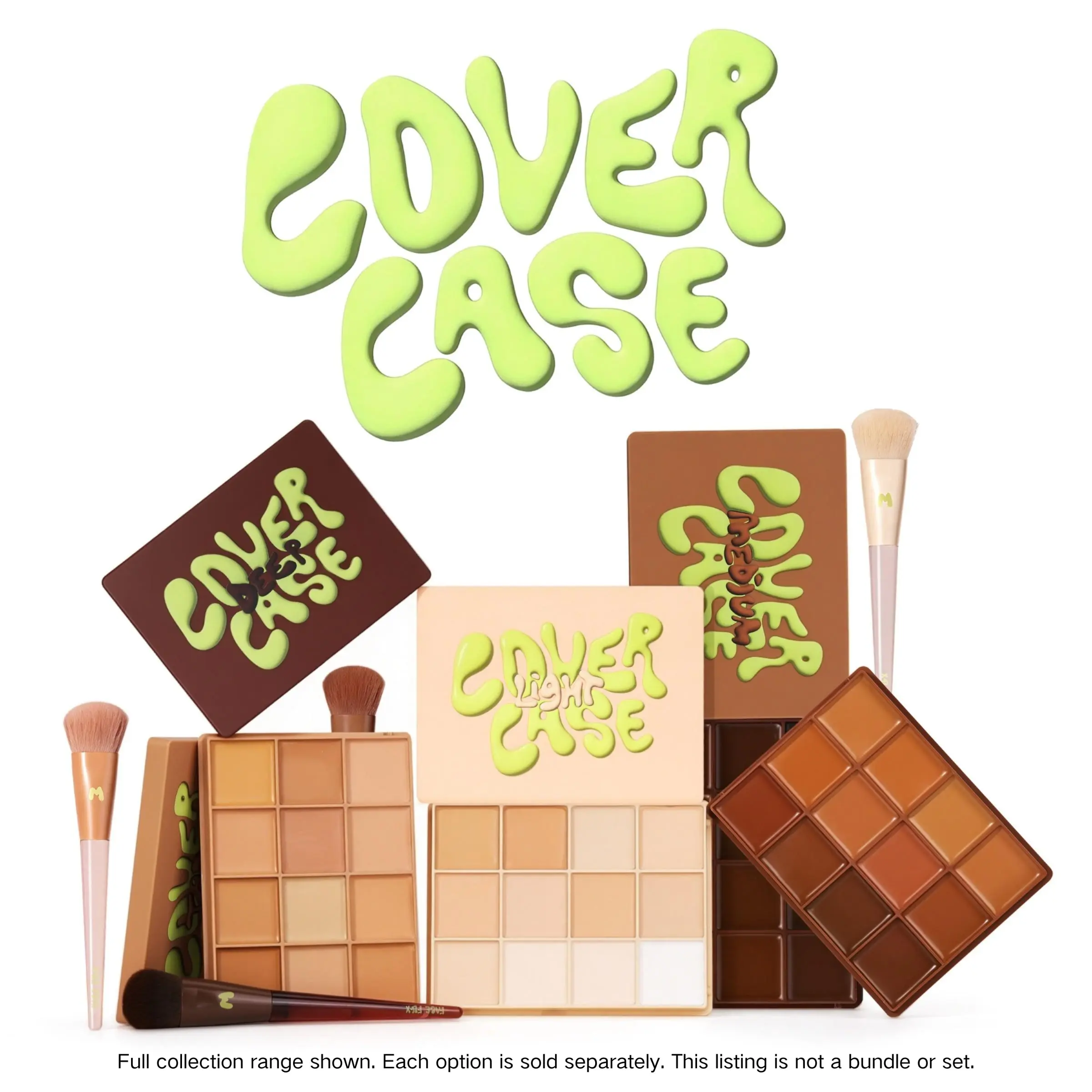 COVER CASE - 12 PAN FOUNDATION PALETTE WITH MAKEUP BRUSH*1 - MADE BY MITCHELL COVER CASE - 12 PAN FOUNDATION PALETTE WITH MAKEUP BRUSH*1 - MADE BY MITCHELL