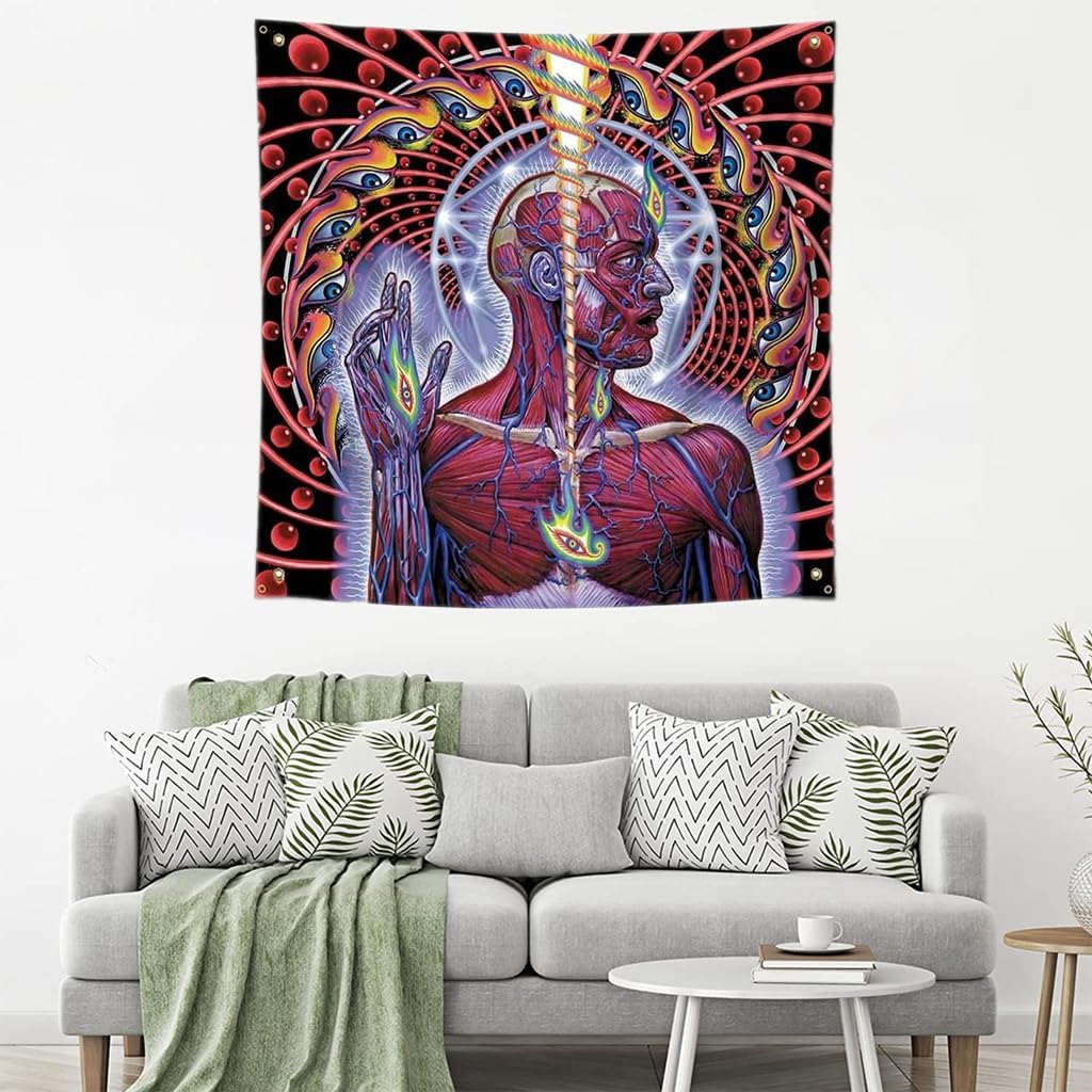 Tool Lateralus Banner Huge Poster Tapestry Flag Album Cover Art 4x4 Ft for Room Wall Garage Man Cave Outdoor/Indoor Decor