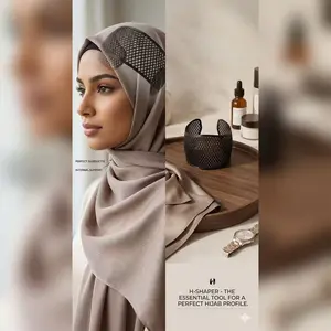 Forehead Shaping Tool, Invisible Headband Supporter, Lightweight Hollow Design, Prevents Scarf Movement, Ideal for Daily Use, Prayer, Sports, Hijab Styling Tool, Hijab Undercap
