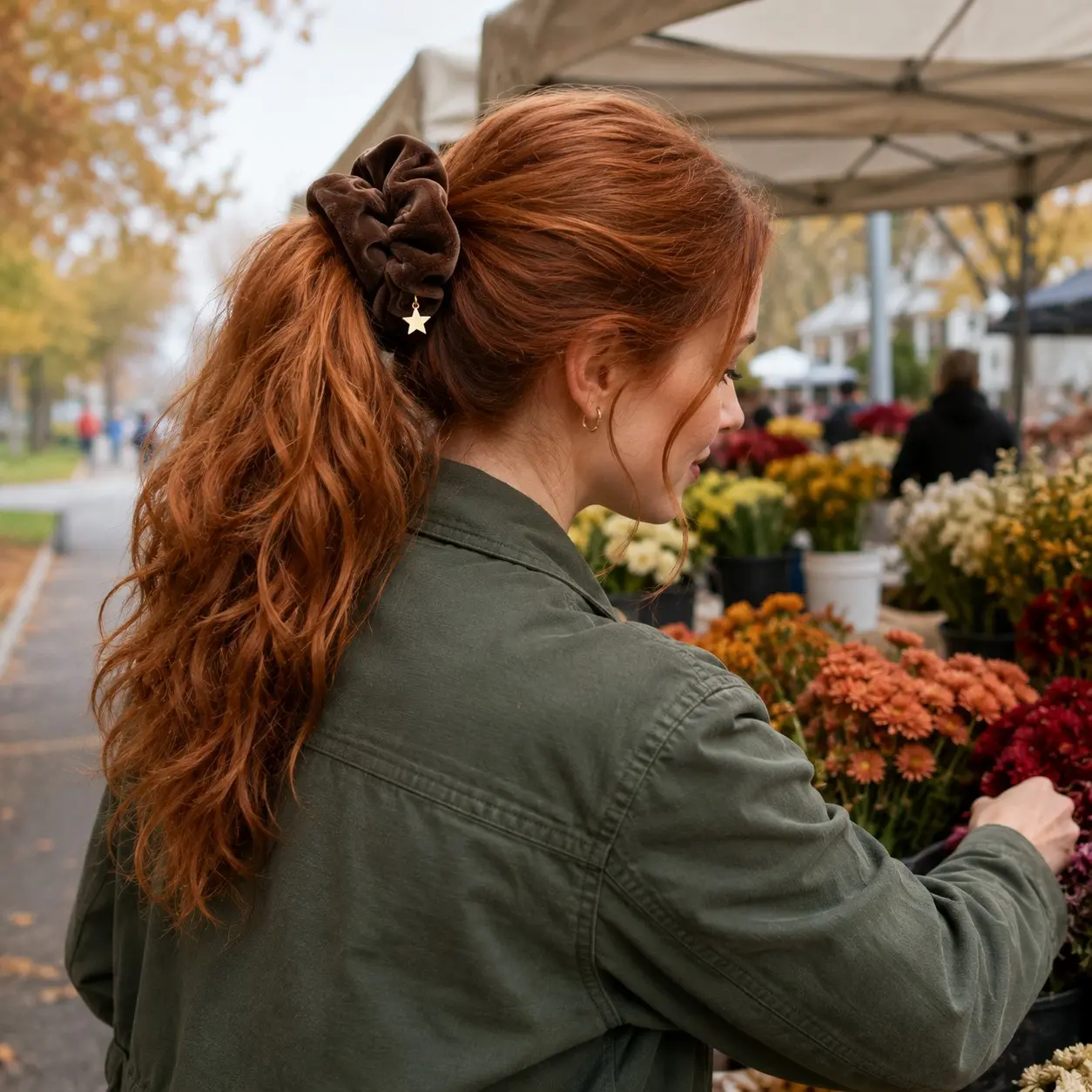 Headband with Venus Charm, Soft Oversized Ponytail Clip, Ideal for Thick Hair, Perfect for Work, Date Nights, Autumn & Winter