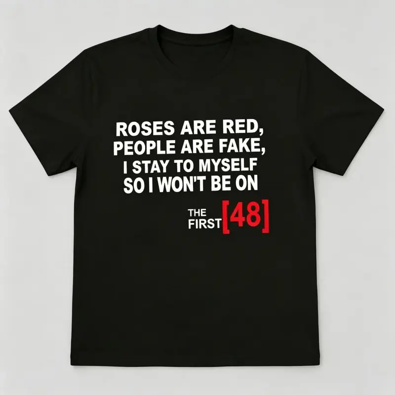 Roses Are Red Funny Graphic T-Shirt for Men & Women, Sarcastic Slogan Cotton Tee, Casual Street Style Top for Summer Day, Shorts, Menswear