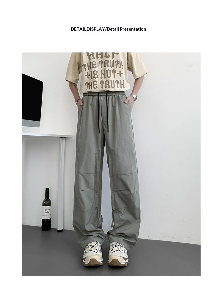 Summer Thin Pants Woven Outdoor Quick- drying Pants Men' s Loose Casual Pants Breathable Mesh Functional Overalls