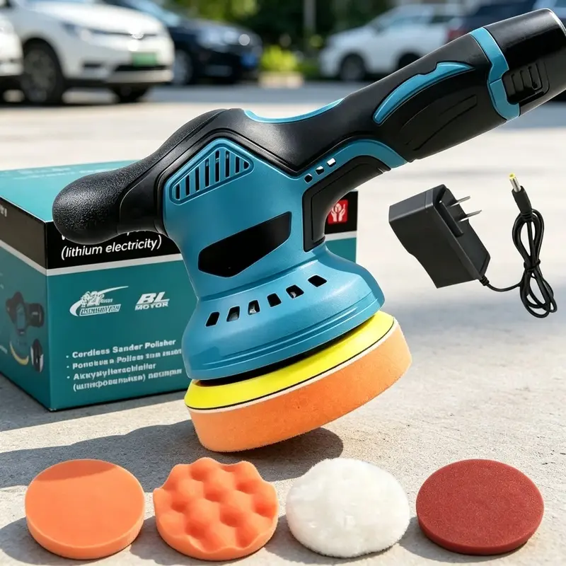 Cordless Polishing Detailing Tool Set, 6-Speed Adjustment, Car Scratch Repair Polisher, Household Floor Polisher