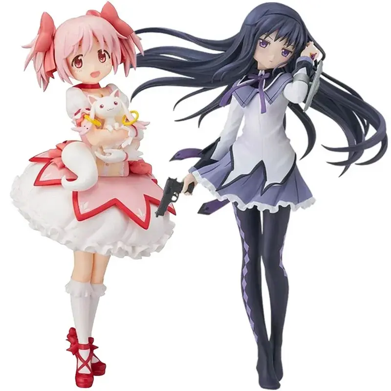 100% New 16cm Puella Magi Madoka Magica Kawaii PVC Action Figures - 120g Kaname Madoka & Akemi Homura Anime Collectible Figure Collections, Moisture-Proof Toy Gift for Anime Fans, Decoration