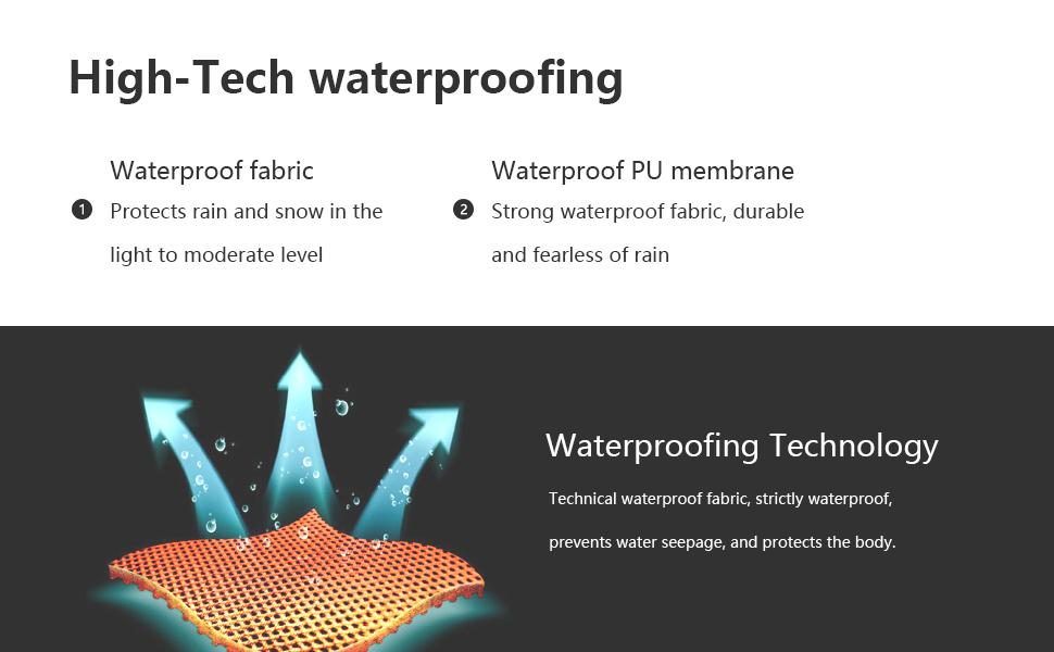 Men's Ski Jacket Winter Warm Snow Coat Waterproof Windbreaker Hooded Work Outerwear Snowboarding Jackets season business banquet party raincoat