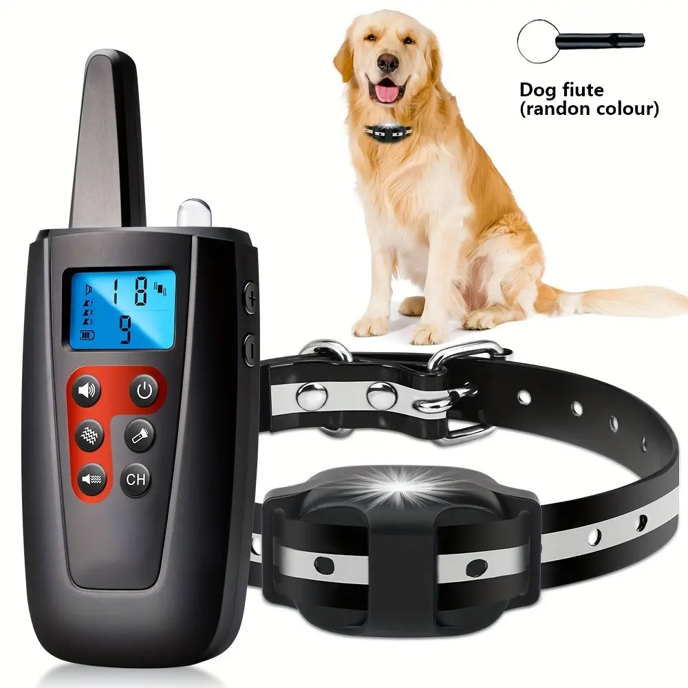 Dog Training Collar with Remote 3300ft Range, No Electric Shock, Whistle, 3 Modes, USB Charging, Suitable for 4-100lbs Dogs, Anti-Barking Device