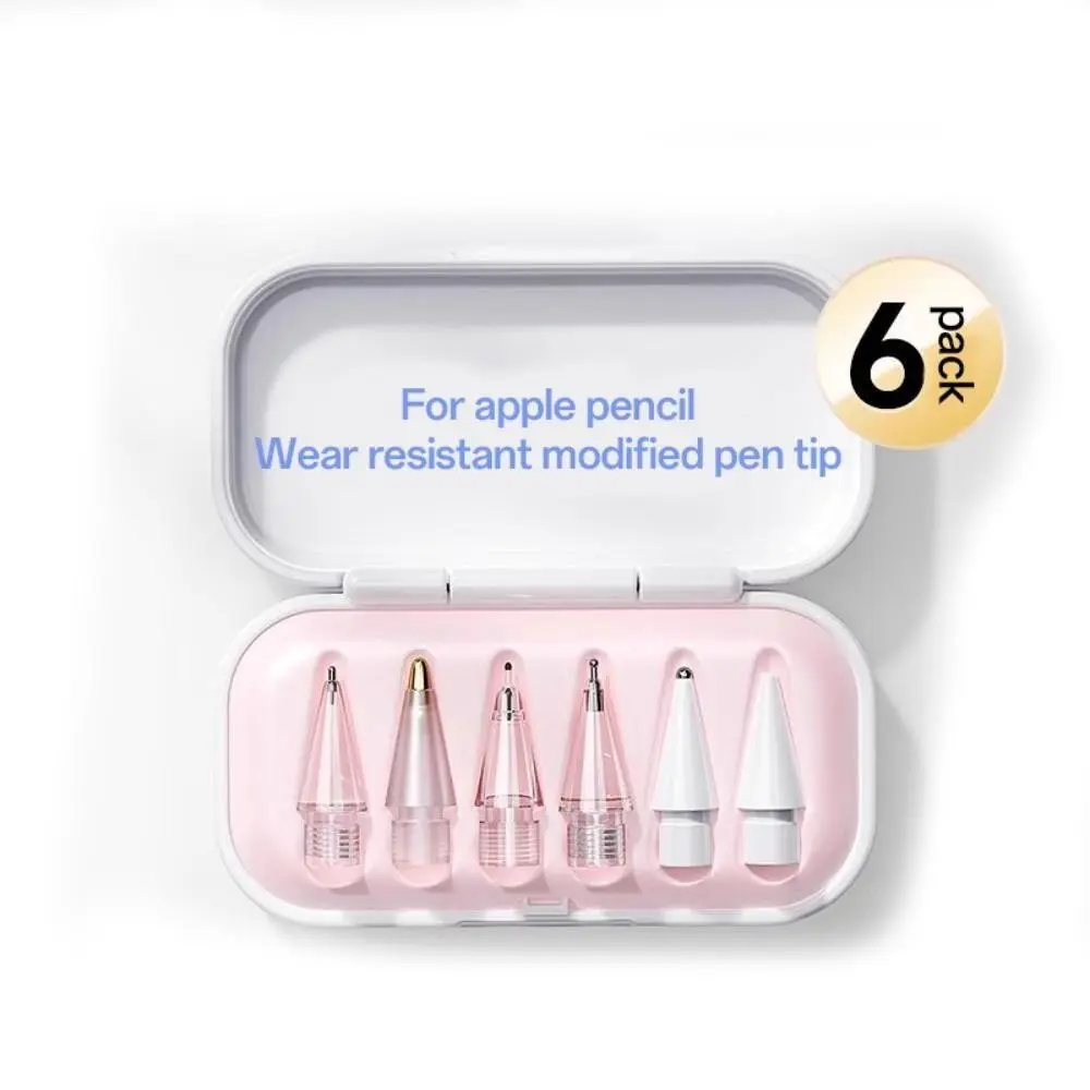 Apple Pencil 1/2/pro Replacement Stylus Tip, Capacitive Pen Tip with Storage Box, Metalized Touch Pen Tip, Compatible with Apple, Tablet Accessory