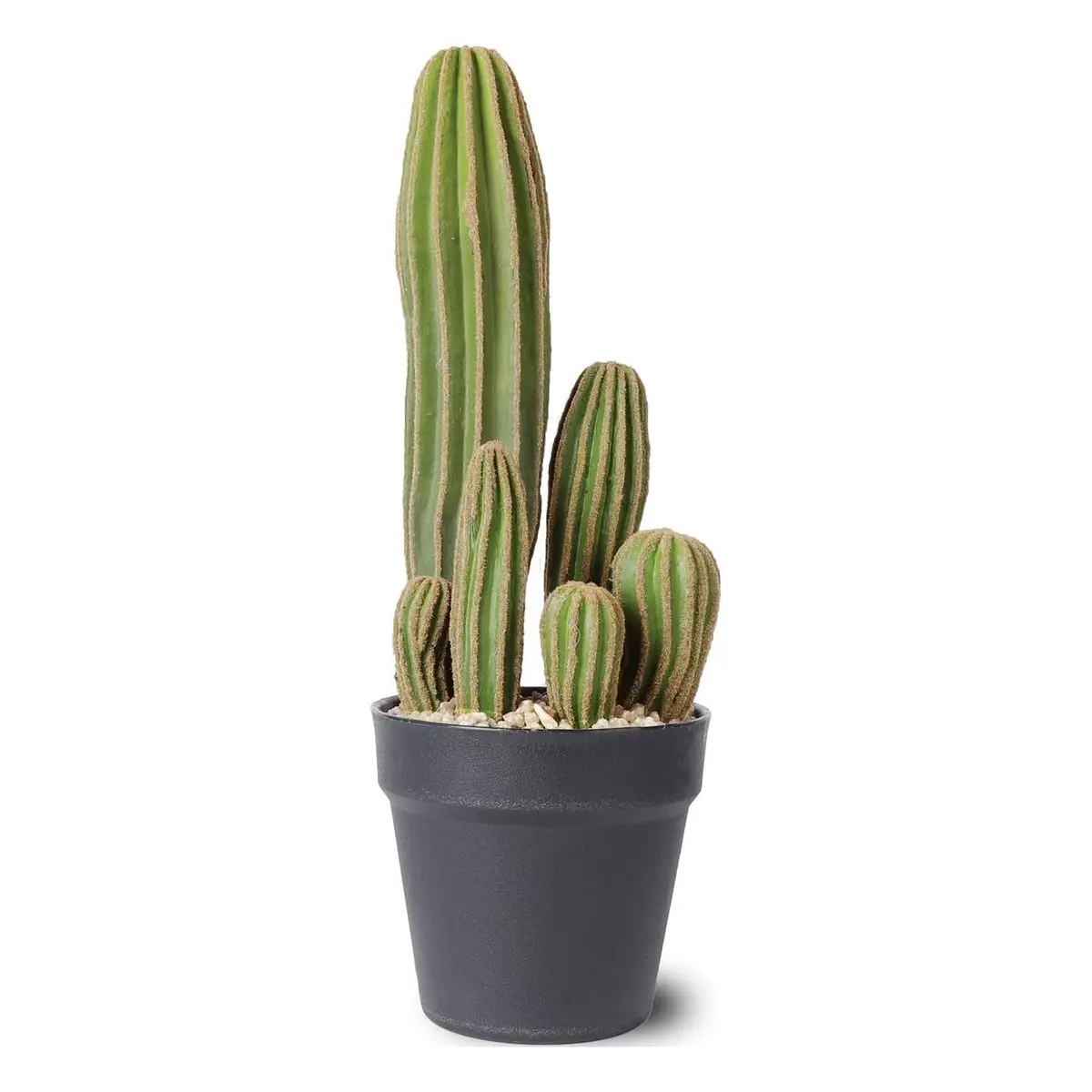 16-Inch Round Plastic Decorative Artificial Cactus - Realistic Faux Plant for Home, Office, Room Decor