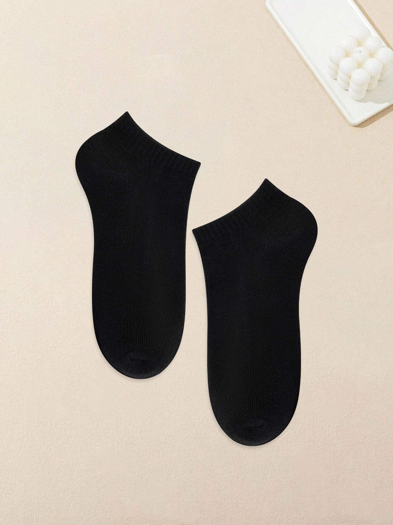 Men's Plain Ankle Socks, Casual Comfy Breathable Solid Color Socks for Daily Wear, Socks for Men, Men Socks, Socks Set, Socks Pairs, Breathable Fabric Socks, Soft Breathable Socks, White Socks