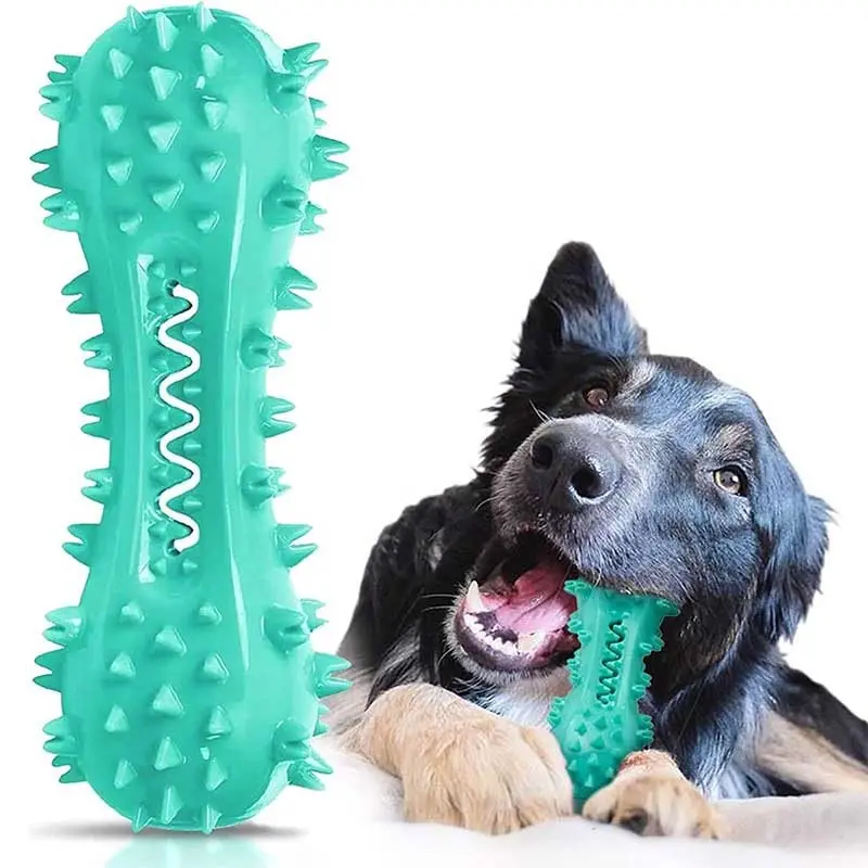 Dog Toothbrush Chew Toy, Stick Bone Dog Toy for Teeth Cleaning, Brushing & Teething. Squeaky Molar Bone Chew Toy, Oral Care Toy for Small, Medium & Large Dogs