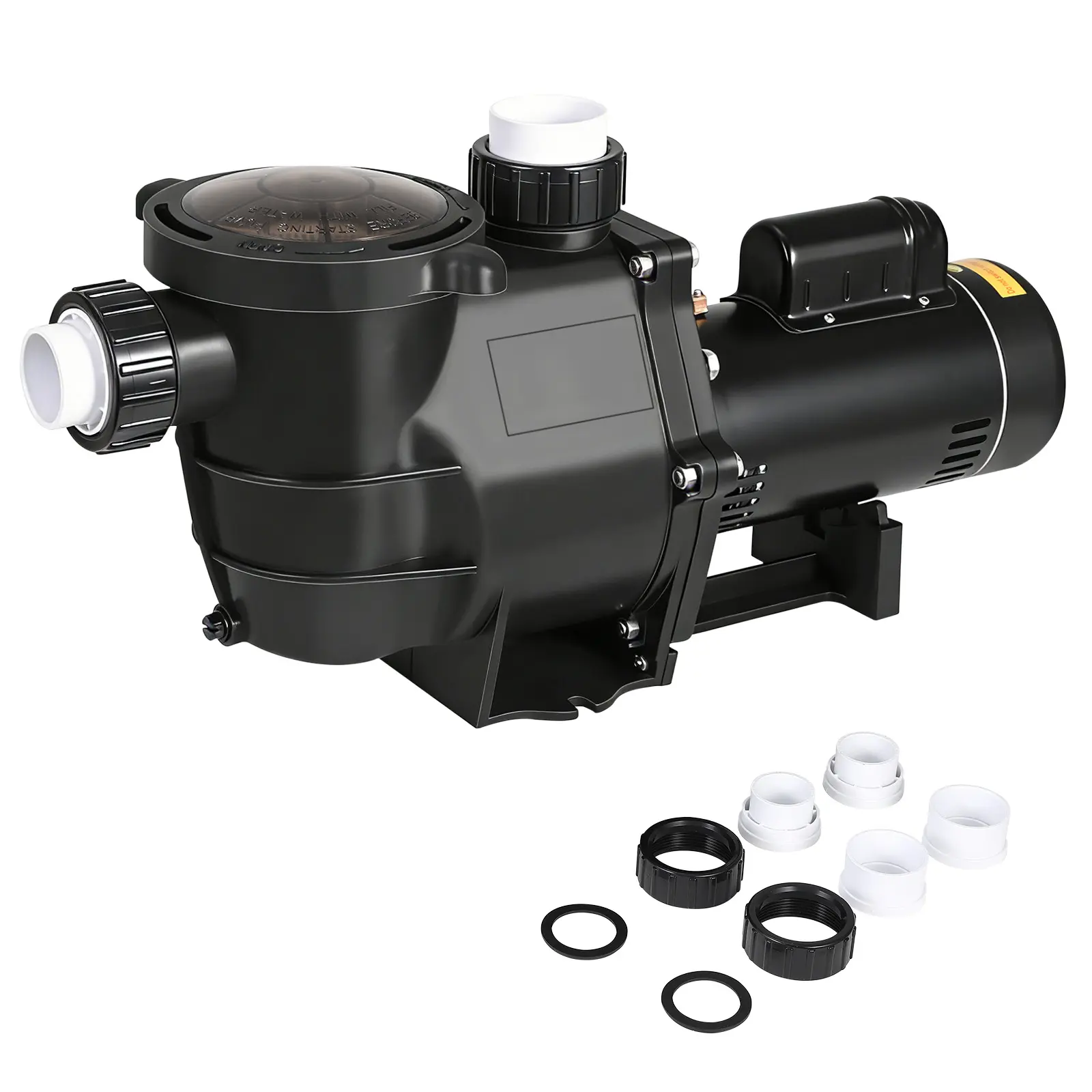 Garvee High Rate Self-Priming Pool Pump – Dual Power 115V/230V, Up to 6240 GPH, Quiet Single Speed Durable Copper Motor, Strainer Basket, Multiple Connector Options, For Above Ground Pools, Hot Tubs, Spas, Ponds