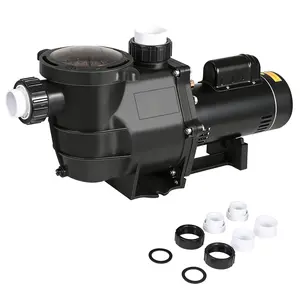 Garvee High Rate Self-Priming Pool Pump – Dual Power 115V/230V, Up to 6240 GPH, Quiet Single Speed Durable Copper Motor, Strainer Basket, Multiple Connector Options, For Above Ground Pools, Hot Tubs, Spas, Ponds