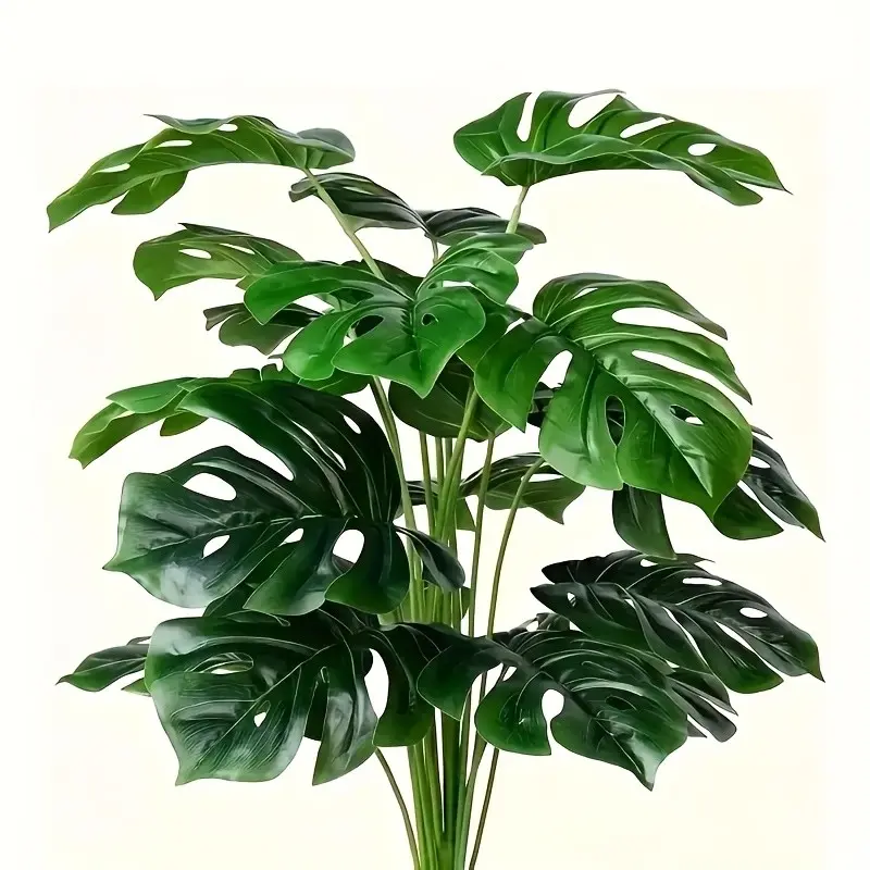 23 Inch UV-Resistant Bamboo Leaf Plant, Realistic Decorative Gift, No Maintenance, Year-Round Greenery for Home & Office