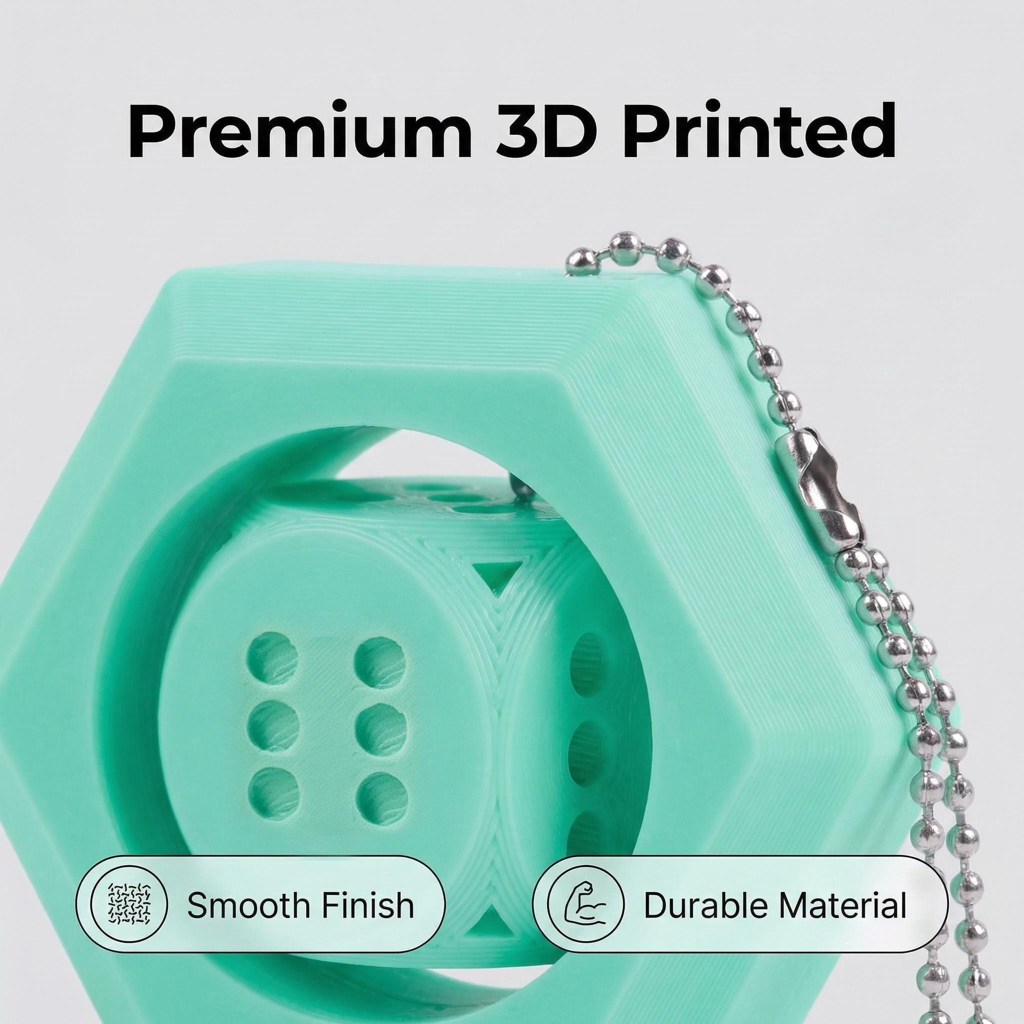 3D Printed Fidget Dice Keychain Hexagon Spiral Stress Relief Sensory Toy for Adults Kids Teens Portable Fashion Accessory Auditory Tactile Sensory Relief for Adults Teens Kids Office ADHD Focus Gift Contactless Magic Tap-to-Pay Wand Stress-relieving  Pop