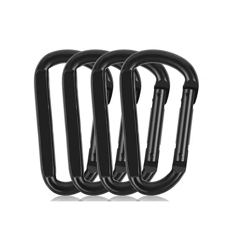 Heavy Duty Carabiner Clip 3 Inch 860LB Capacity, Iron D Ring Keychain Hook for Backpack Carry, Camping, Hiking, Travel and Outdoor Adventure, Durable EDC Gear Essential for Everyday Carry and Organization, Carabiner Buckle, Gym, Backpack Accessory, Spring