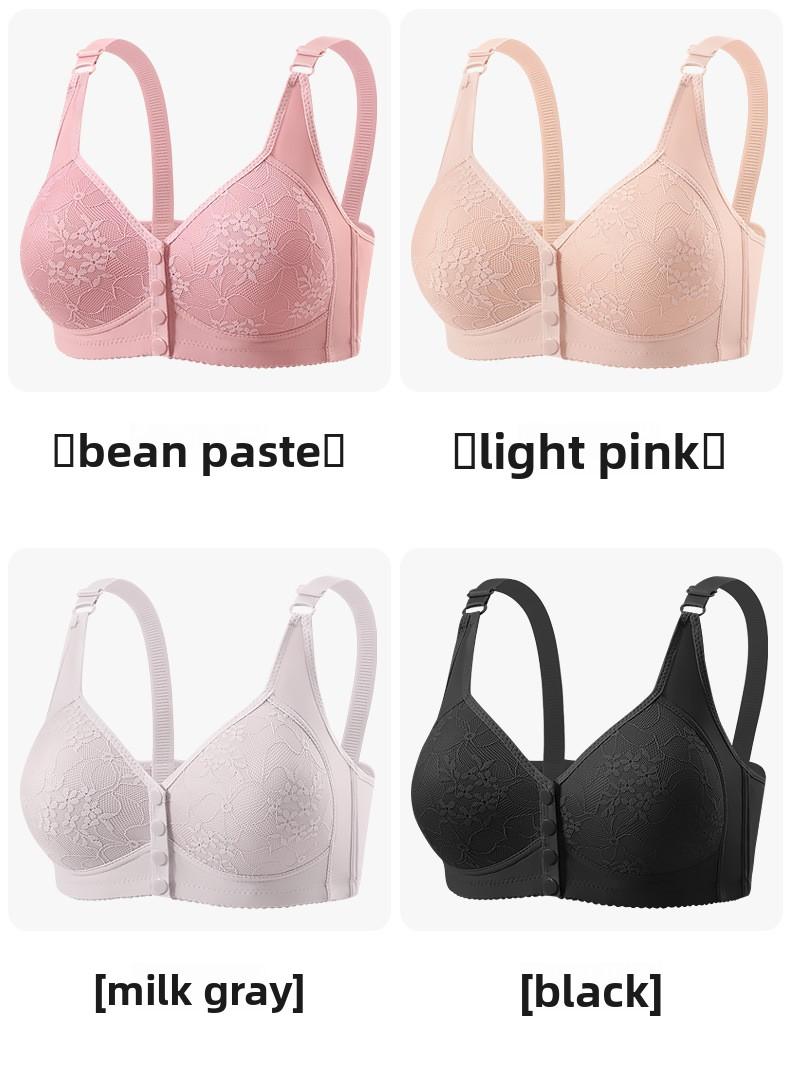 6-Pack Luxury Front Closure Underwear Wire-Free Sports Bra with Push-Up Support Lingerie Thin Cotton Fixed Cups Breathable Adjustable Comfort Fit Mom Tank Style Women's Innerwear for Daily Wear and Active Lifestyle - YY