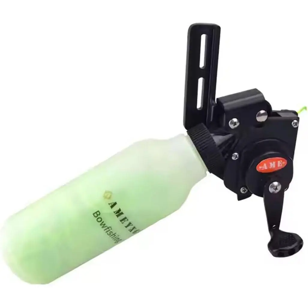 Archery Bow Fishing Reel Bow Fishing Spincast Reel with 40m Rope for Recurve Bow Compound Bow Hunting Shooting Bowfishing Tool