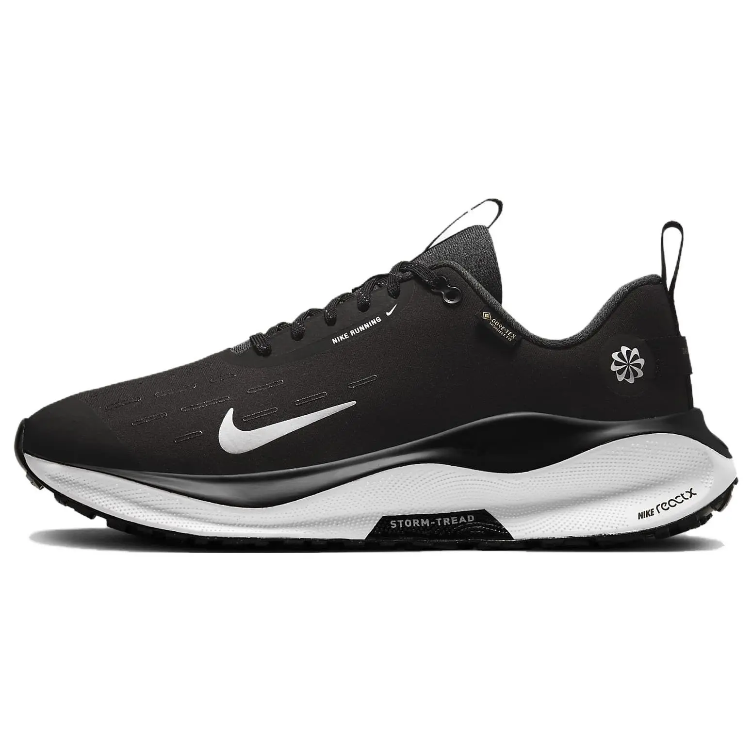 Nike InfinityRN 4 GORE-TEX Men's Casual Running Shoes Black Mesh Upper Low-Cut Breathable Flat-Toe Verifiable, with credentials and supporting global authentication