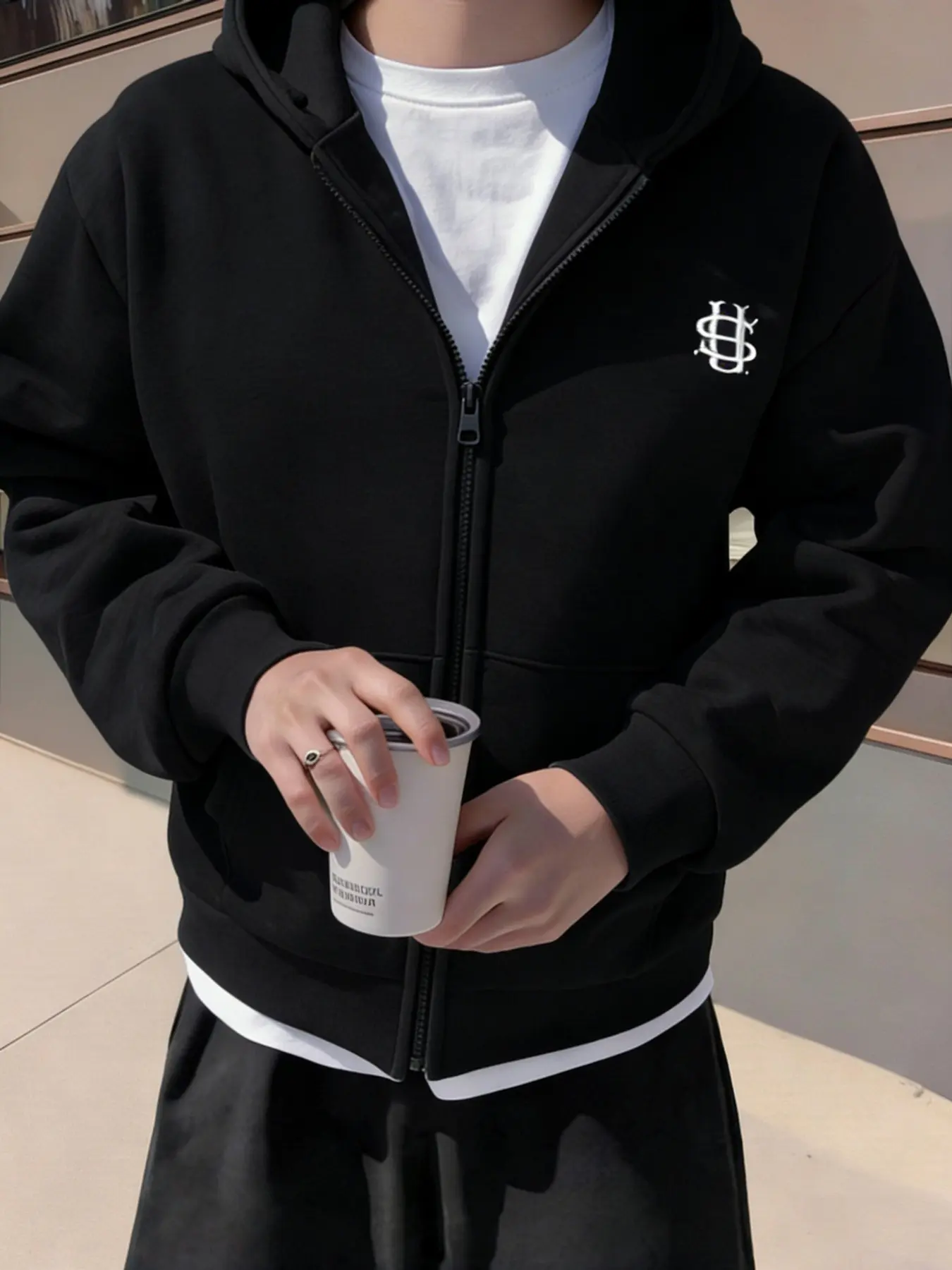 Y2K Minimalist Zipper Hoodie, College Style Casual Jacket, Soft Streetwear and Daily Commute Sweatshirt, Trendy, Aesthetic and Comfortable